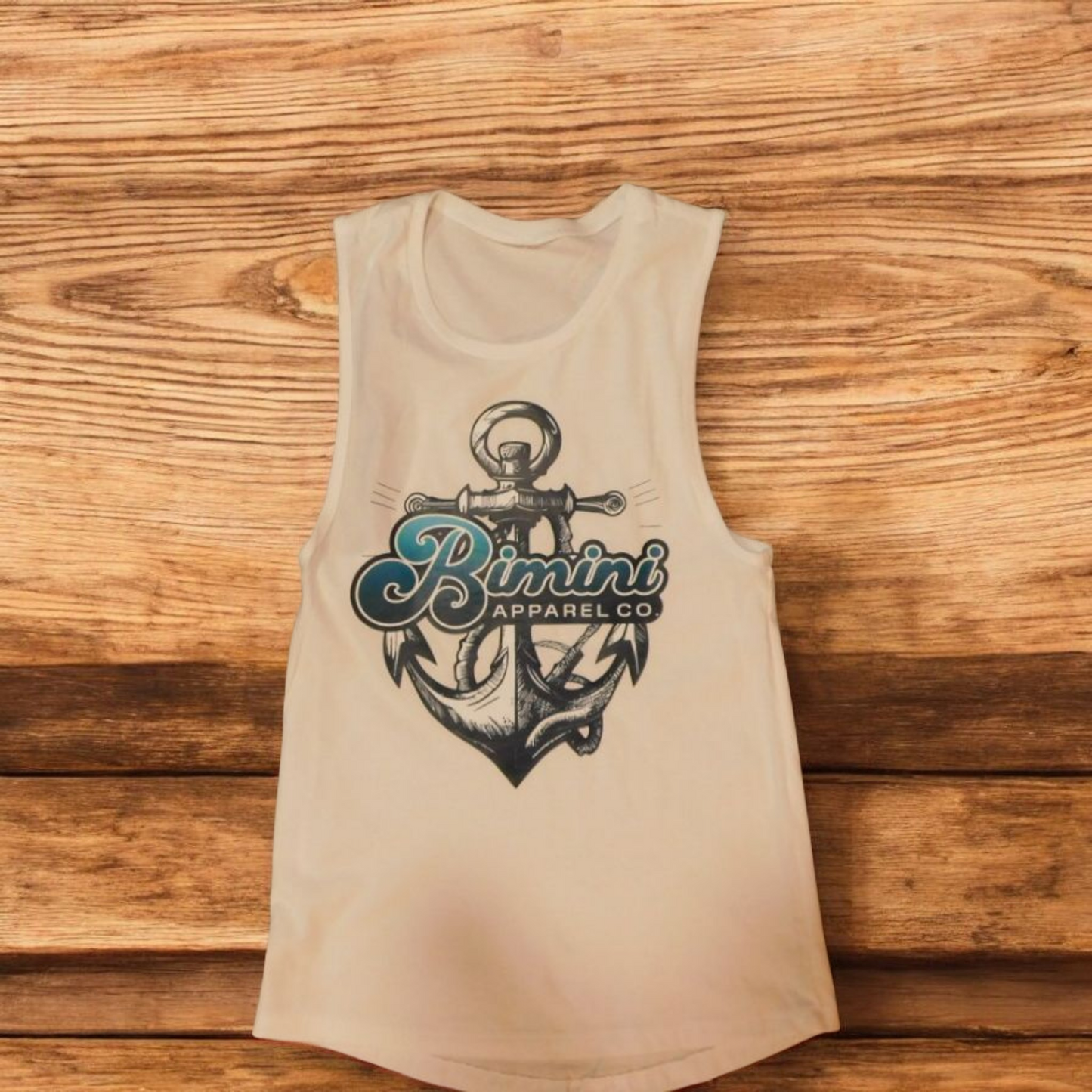Women’s Classic Anchor Tank – Nautical Graphic Muscle Tee | Bimini Apparel Co