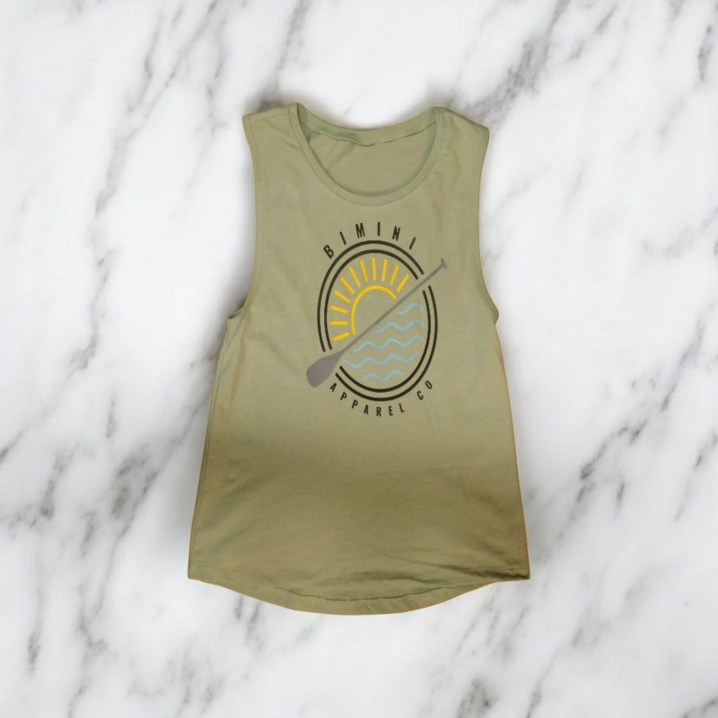 Women’s Paddle Tank Top – Sunrise Water Graphic | Bimini Apparel Co.