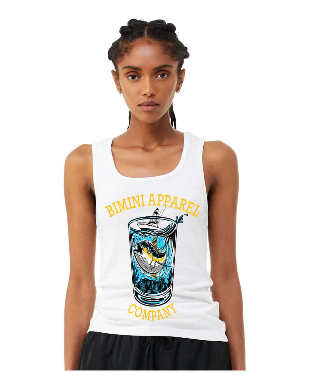 Glass Half Full Women’s Tank – Bimini Apparel Co. | Fishing Graphic Tee