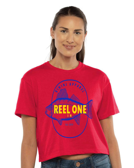 Reel One In Crop Tee – Women’s Fishing Shirt | Bimini Apparel Co