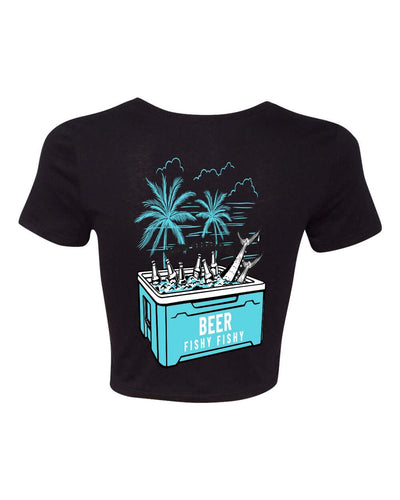 Beer Fishy Fishy Crop Tee – Women’s Fishing Shirt | Bimini Apparel Co.