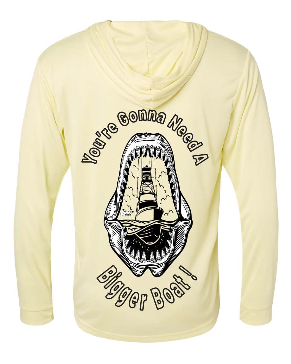 “You’re Gonna Need a Bigger Boat” Performance Hoodie – Bimini Apparel Co. | Shark Graphic Sun Shirt