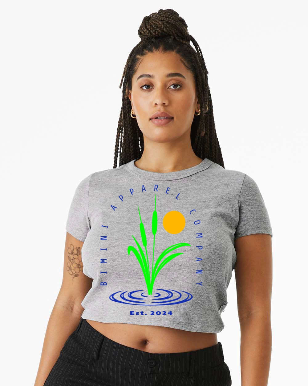 Bimini Grass Crop Tee – Women's Nature-Inspired Graphic T-Shirt | Bimini Apparel Co.