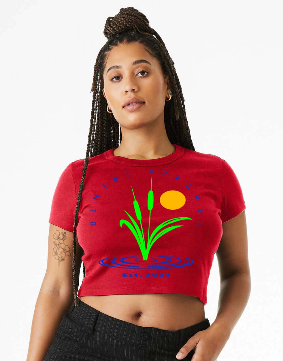 Bimini Grass Crop Tee – Women's Nature-Inspired Graphic T-Shirt | Bimini Apparel Co.