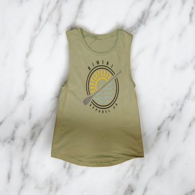 Women’s  Paddle Tank Top – Sunrise Water Graphic | Bimini Apparel Co.
