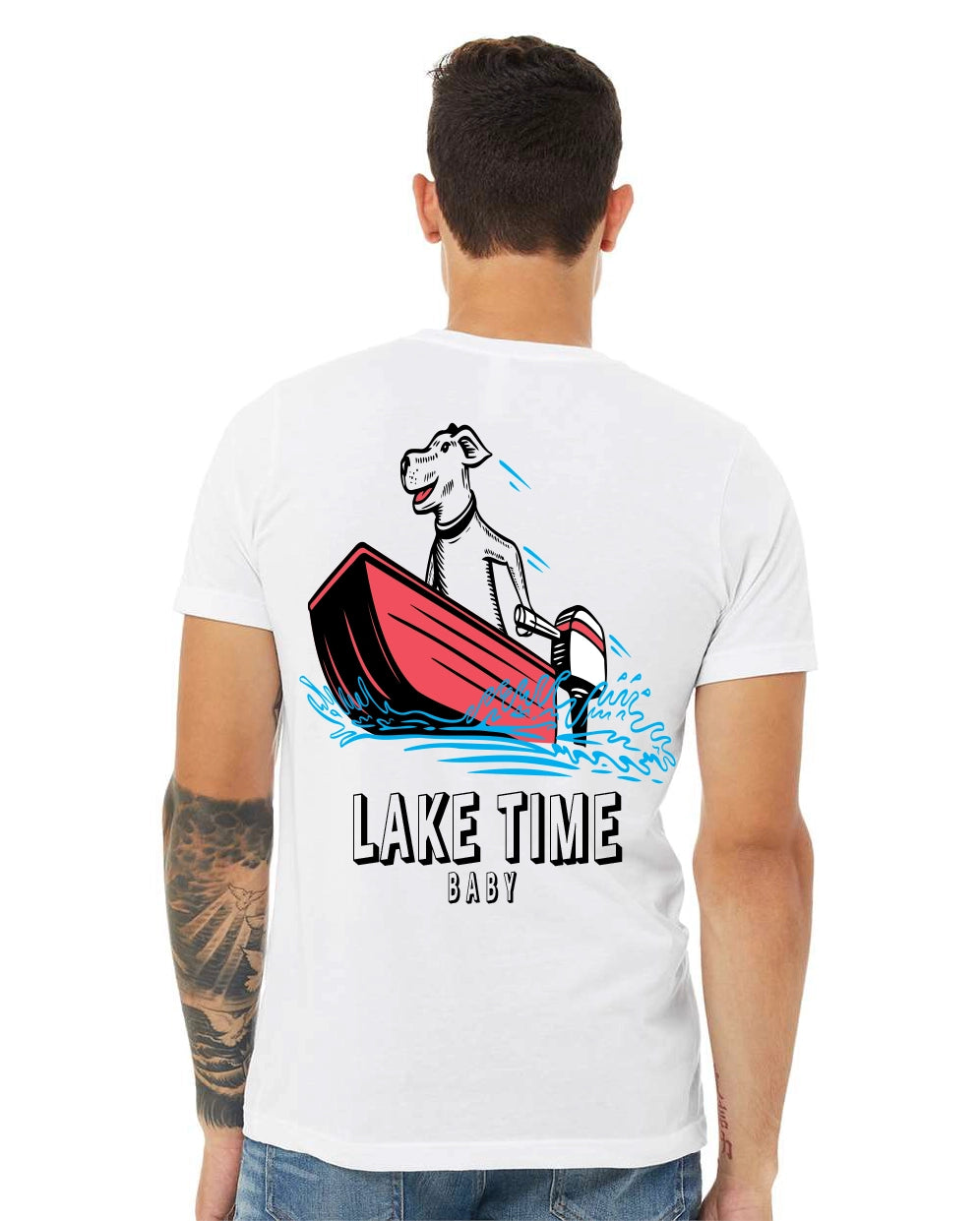 The Ruff Captain Tee -  Laketime Boat Graphic | Bimini Apparel Co.