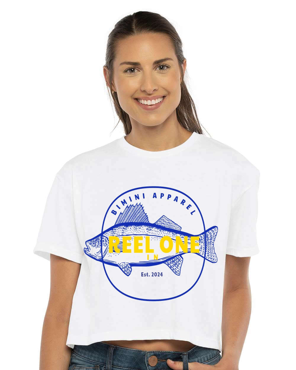 Reel One In Crop Tee – Women’s Fishing Shirt | Bimini Apparel Co