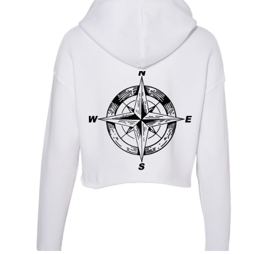 Womens's cropped hooded fleece