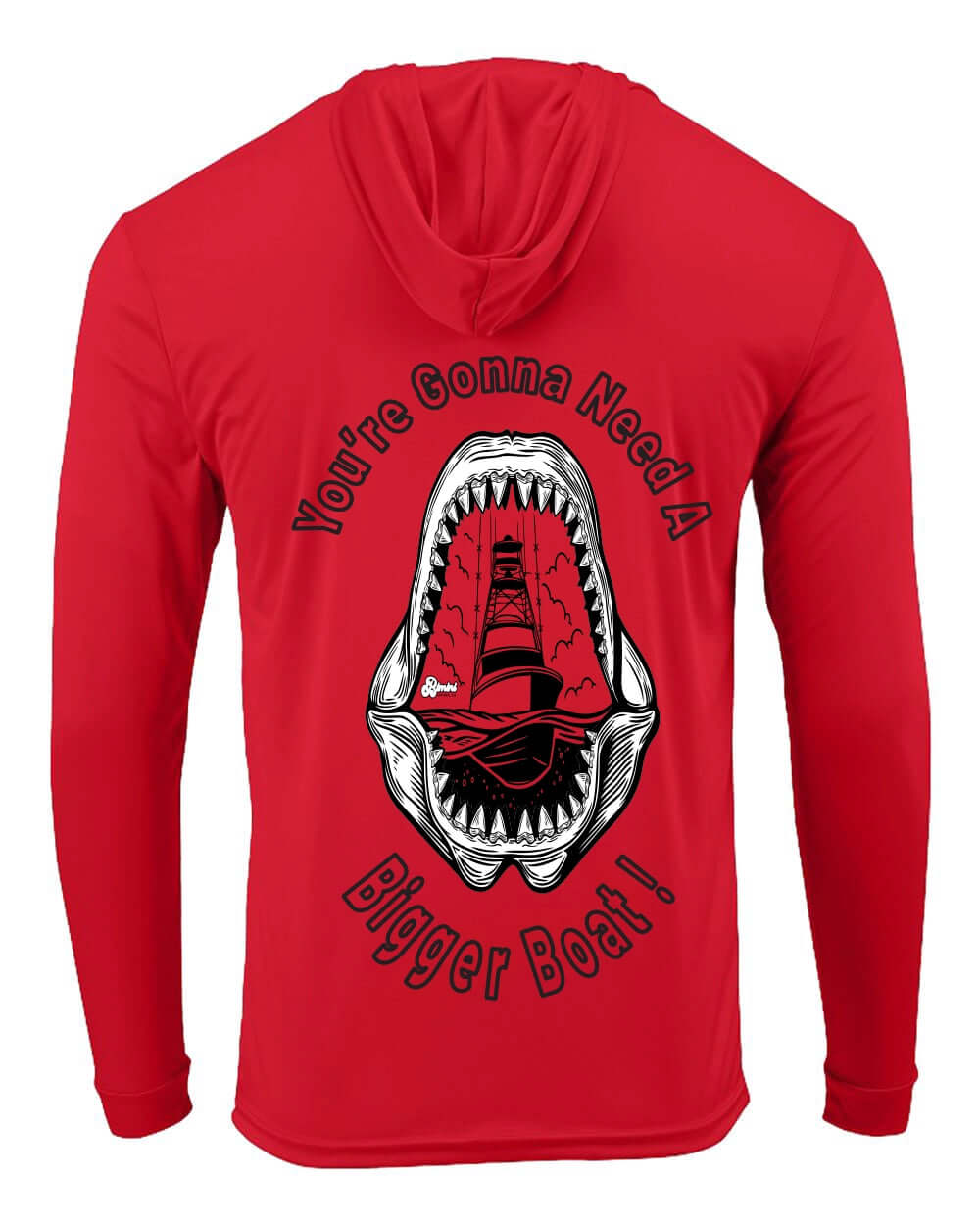 “You’re Gonna Need a Bigger Boat” Performance Hoodie – Bimini Apparel Co. | Shark Graphic Sun Shirt