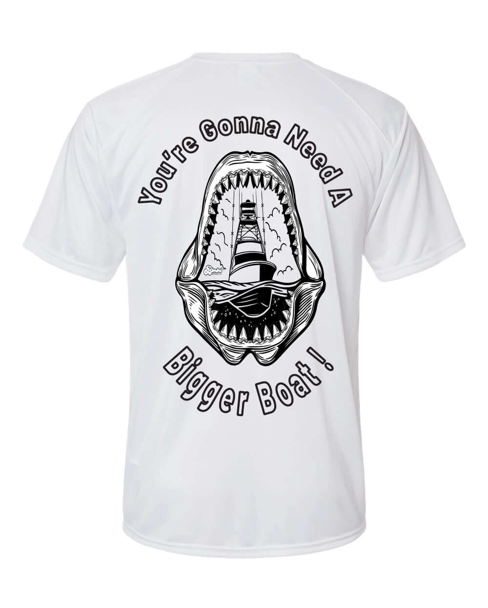 “You’re Gonna Need a Bigger Boat” Performance Hoodie – Bimini Apparel Co. | Shark Graphic Sun Shirt