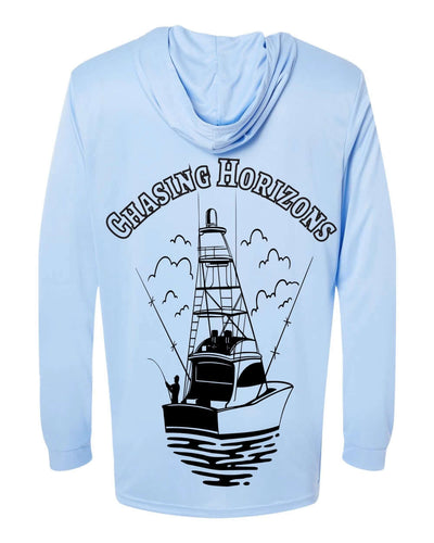 “Chasing Horizons” Performance Fishing Hoodie – UPF 50+ Bimini Apparel Co.