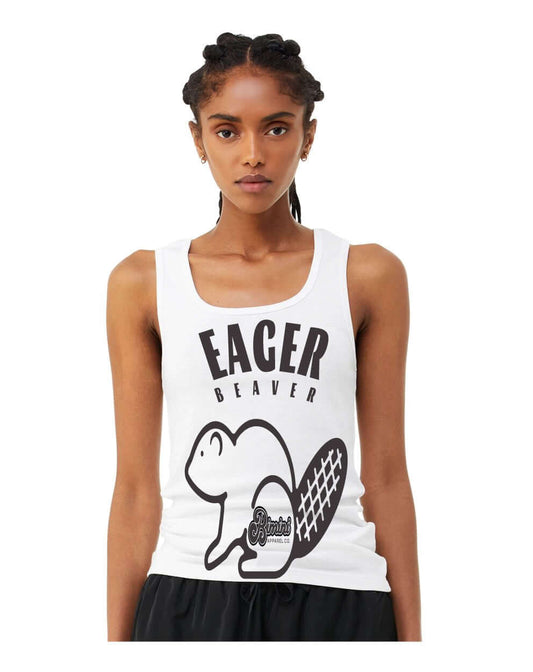 Eager Beaver Women’s Tank Top – Fun Graphic Shirt | Bimini Apparel Co.