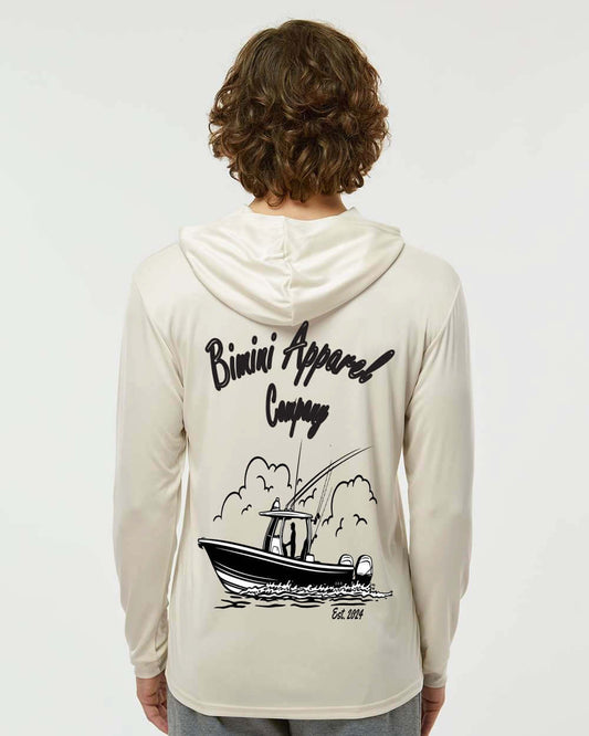 Making Memories" Offshore Boat Graphic-Bimini Apparel Co. Men's Performance Hoodie –