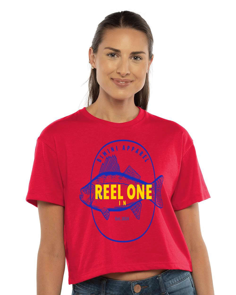 Reel One In Crop Tee – Women’s Fishing Shirt | Bimini Apparel Co